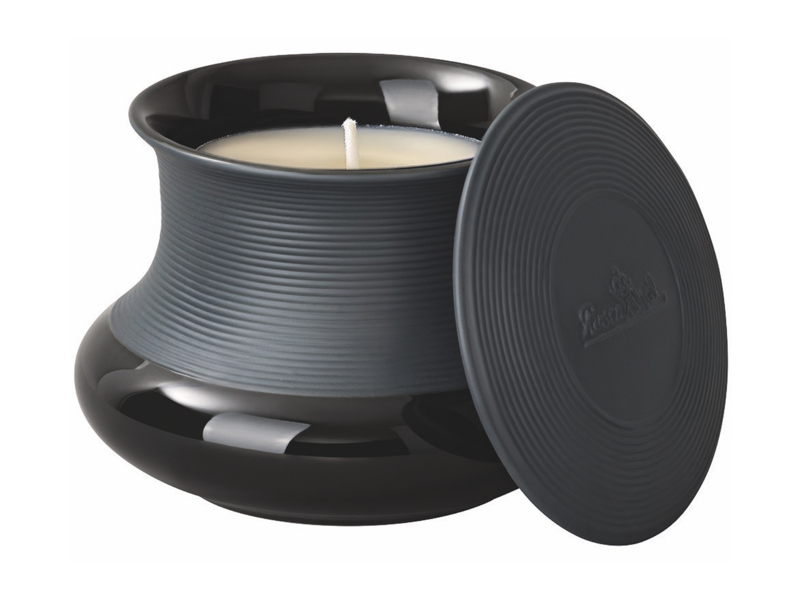 Rosenthal Viiva Duftkerze klein schwarz 8,2cm 2tlg