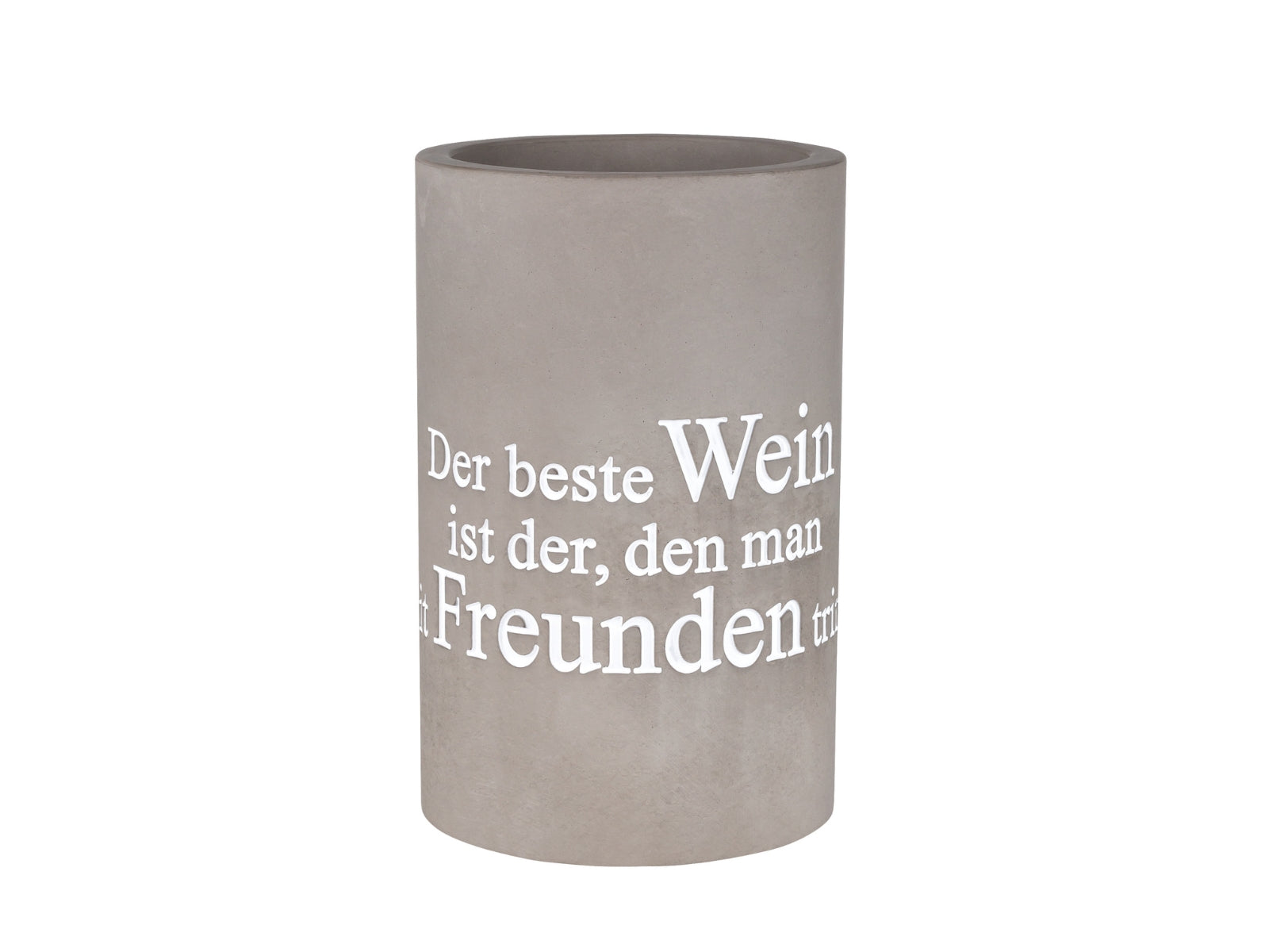 räder Flaschenkühler Der beste Wein grau 21,5cm