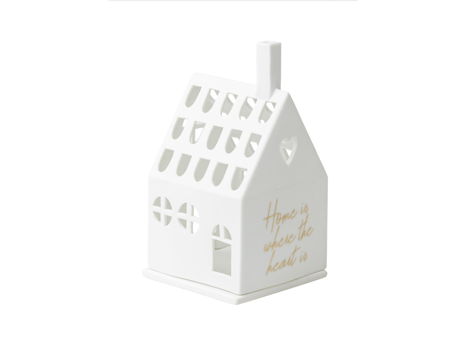 räder Lichthaus Home is where the heart is weiß 13cm