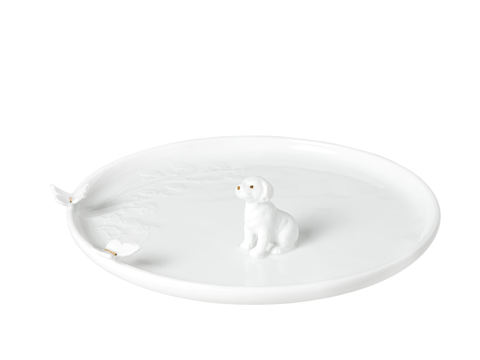 räder Porzellangeschichten Teller Hund weiß 17cm