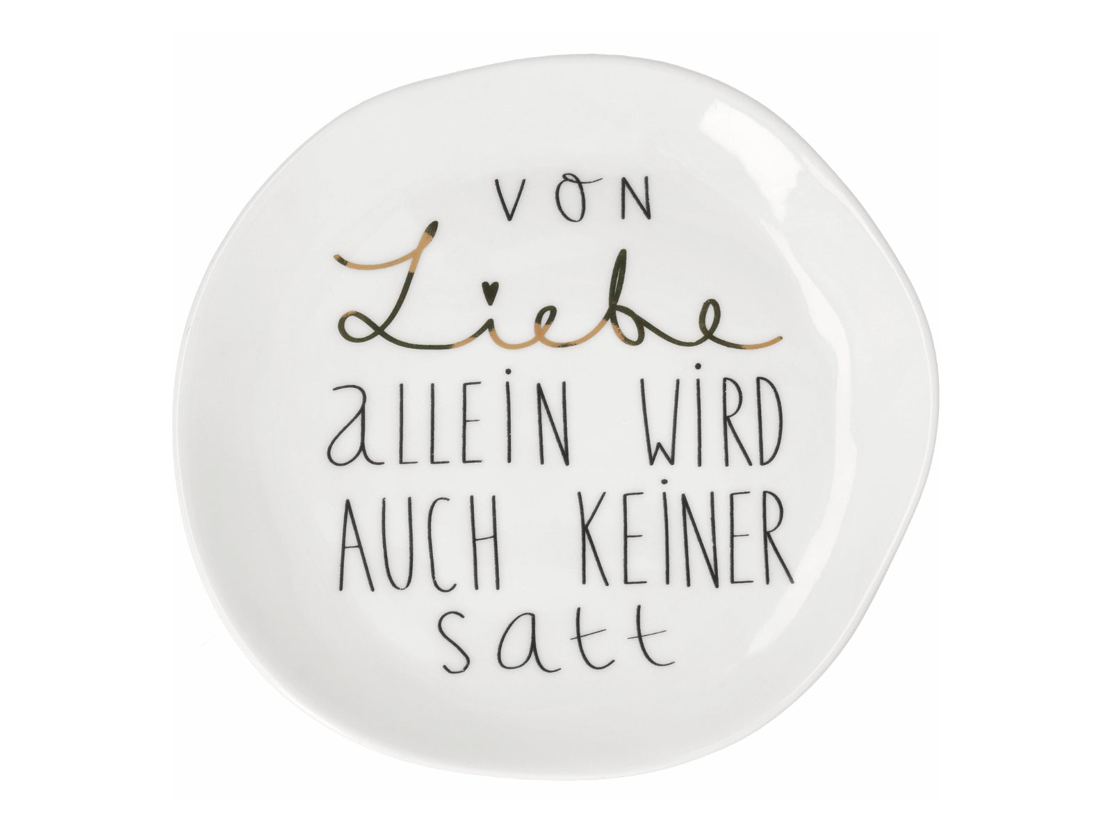 räder Mix & Match Teller klein Von Liebe allein weiß 14cm