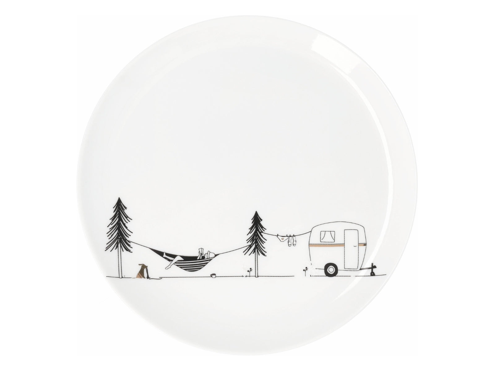 räder Hobby Geschenkteller Camping weiß 15,2cm