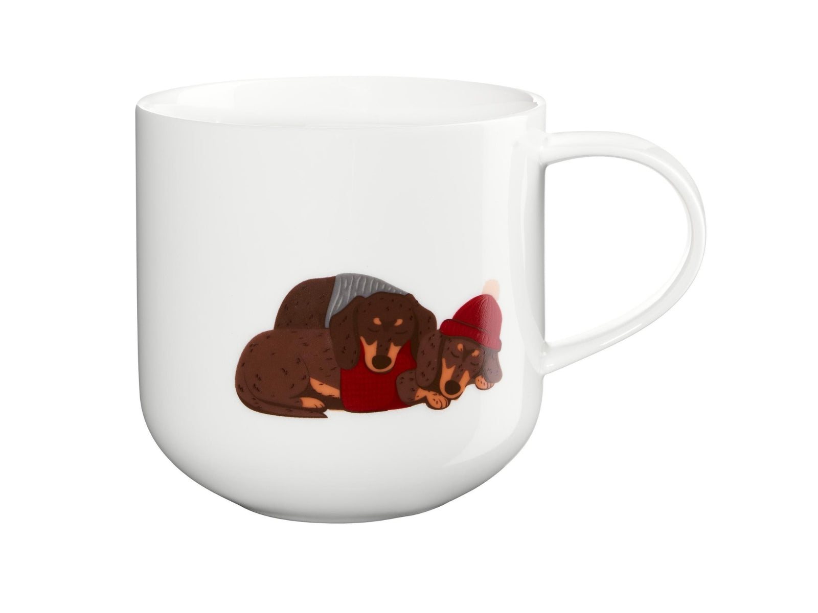 ASA xmas Henkelbecher Dachshund weiß 0,4l - Produktbild 2