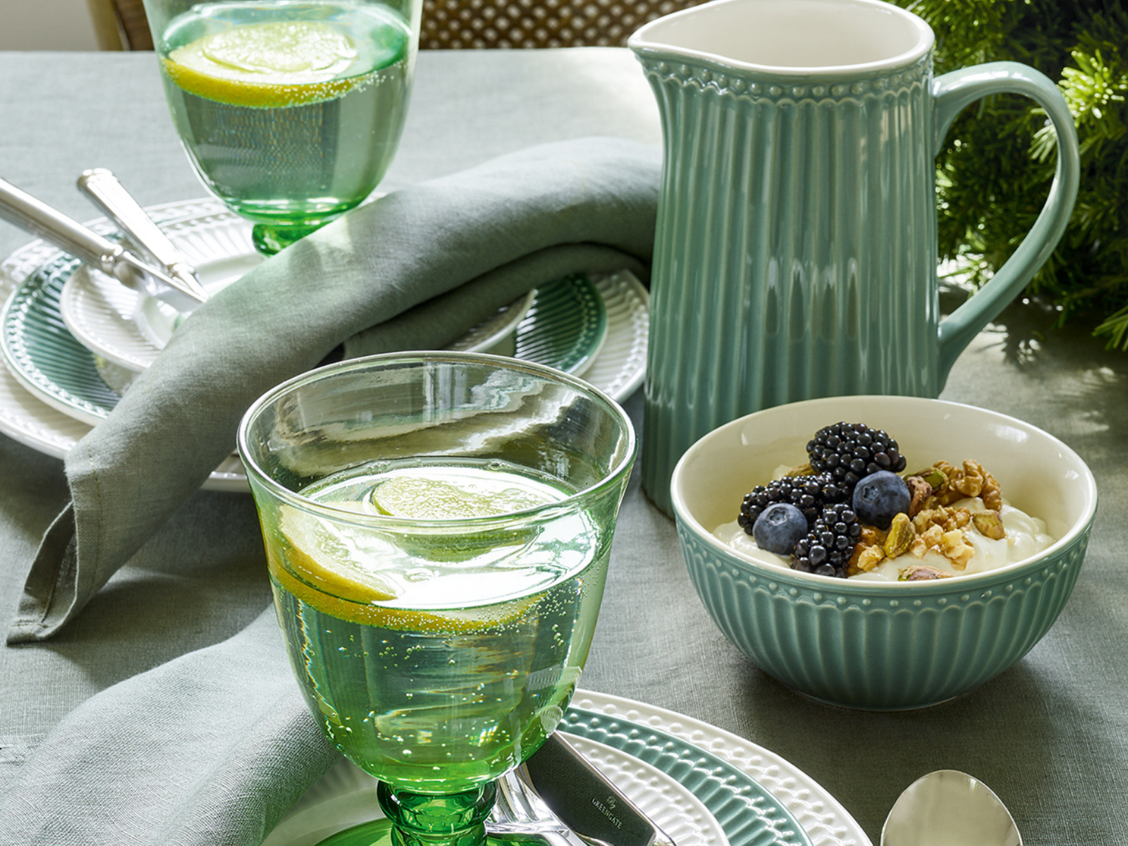 Greengate Alice Mini Bowl dusty green 8,5cm Set6 - Produktbild 2