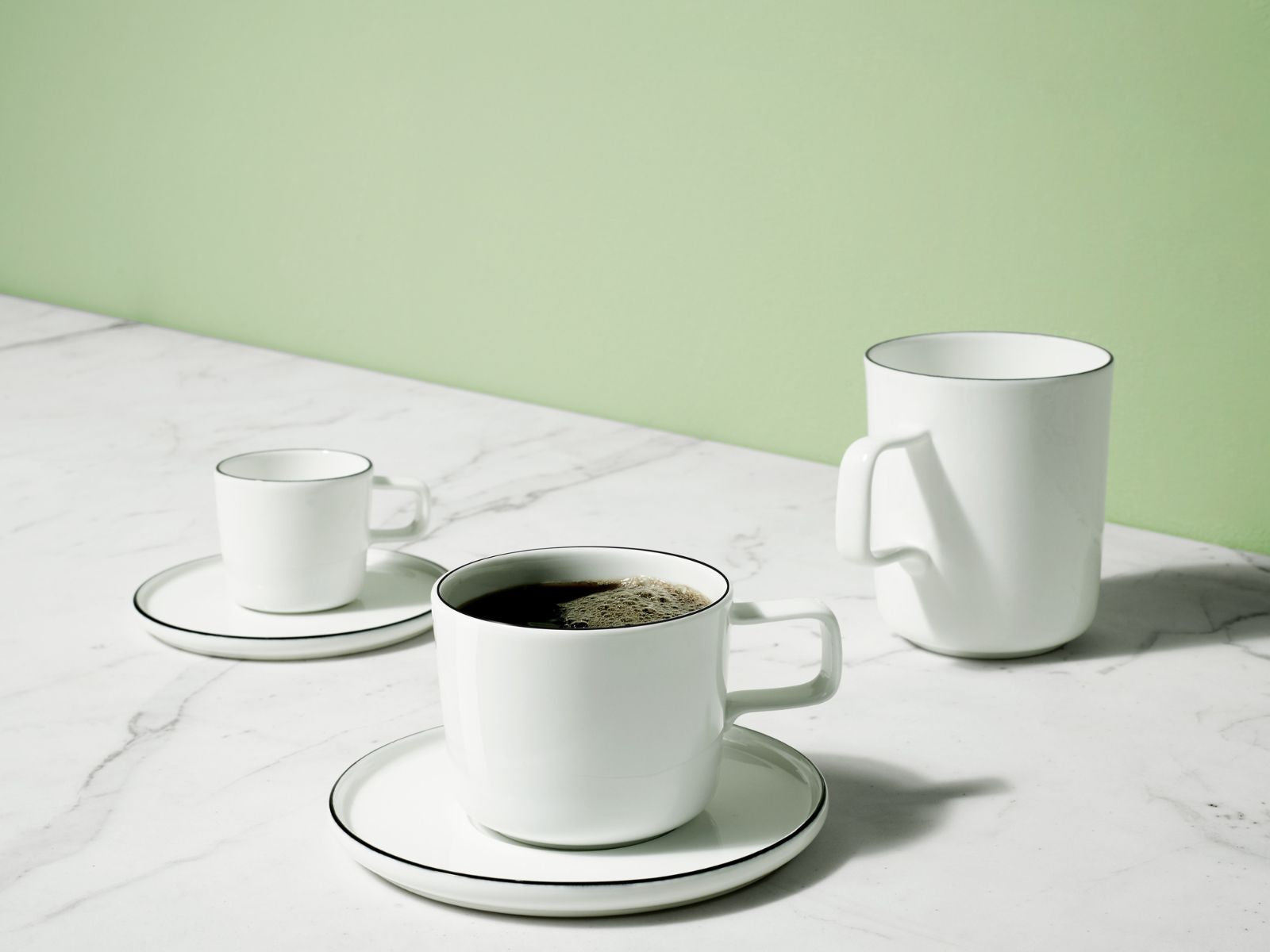 ASA Selection à table ligne noire oco Dessertteller m. Rand 21cm Set6 - Produktbild 2