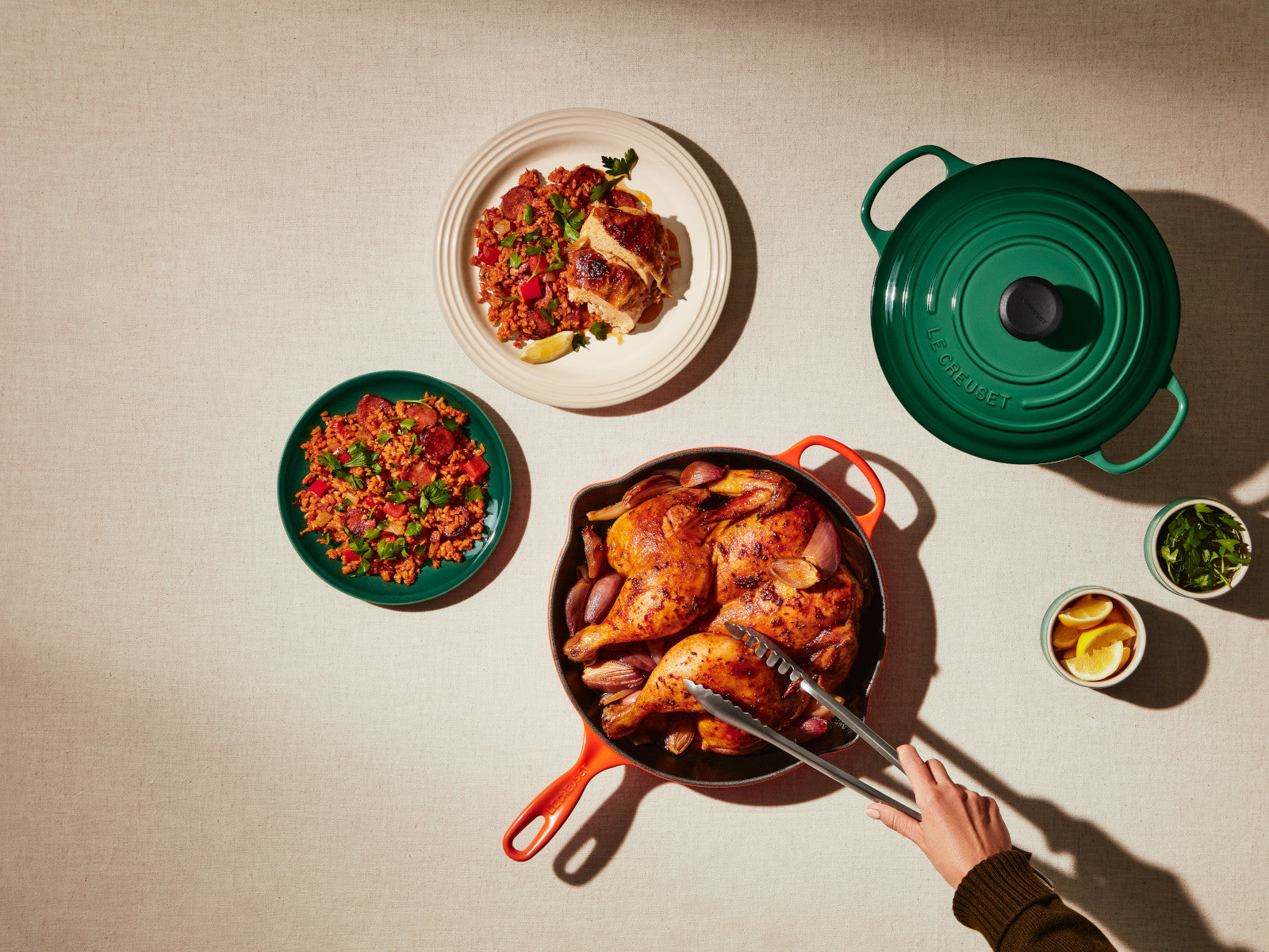 Le Creuset Brat- und Servierpfanne Signature rund sea salt 30cm - Produktbild 6