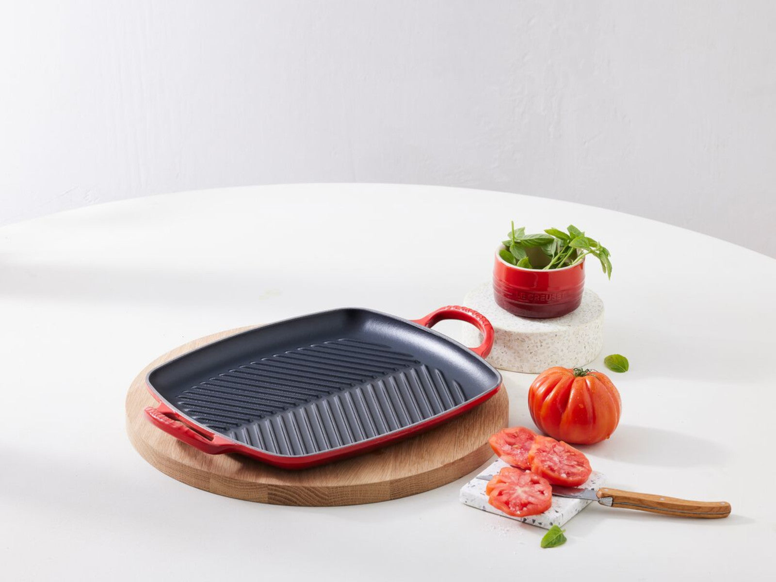 Le Creuset Grillplatte Signature rechteckig kirschrot 30cm - Produktbild 5