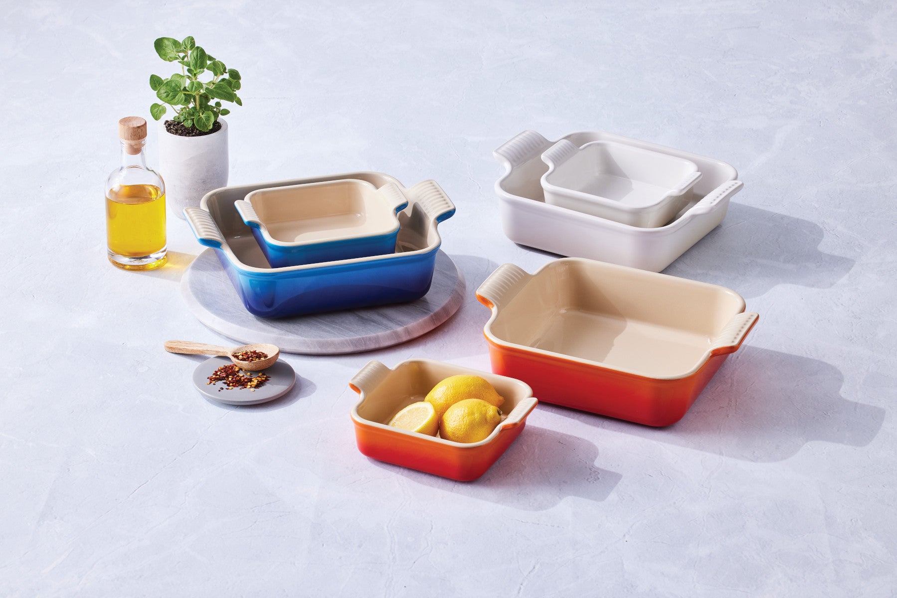 Le Creuset Auflaufform Tradition quadratisch ofenrot 2tlg - Produktbild 3