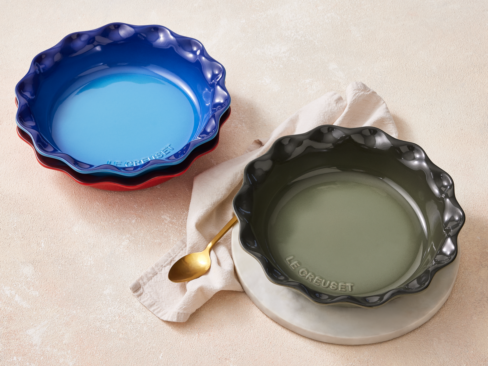 Le Creuset Pie-Form azure 23cm - Produktbild 5