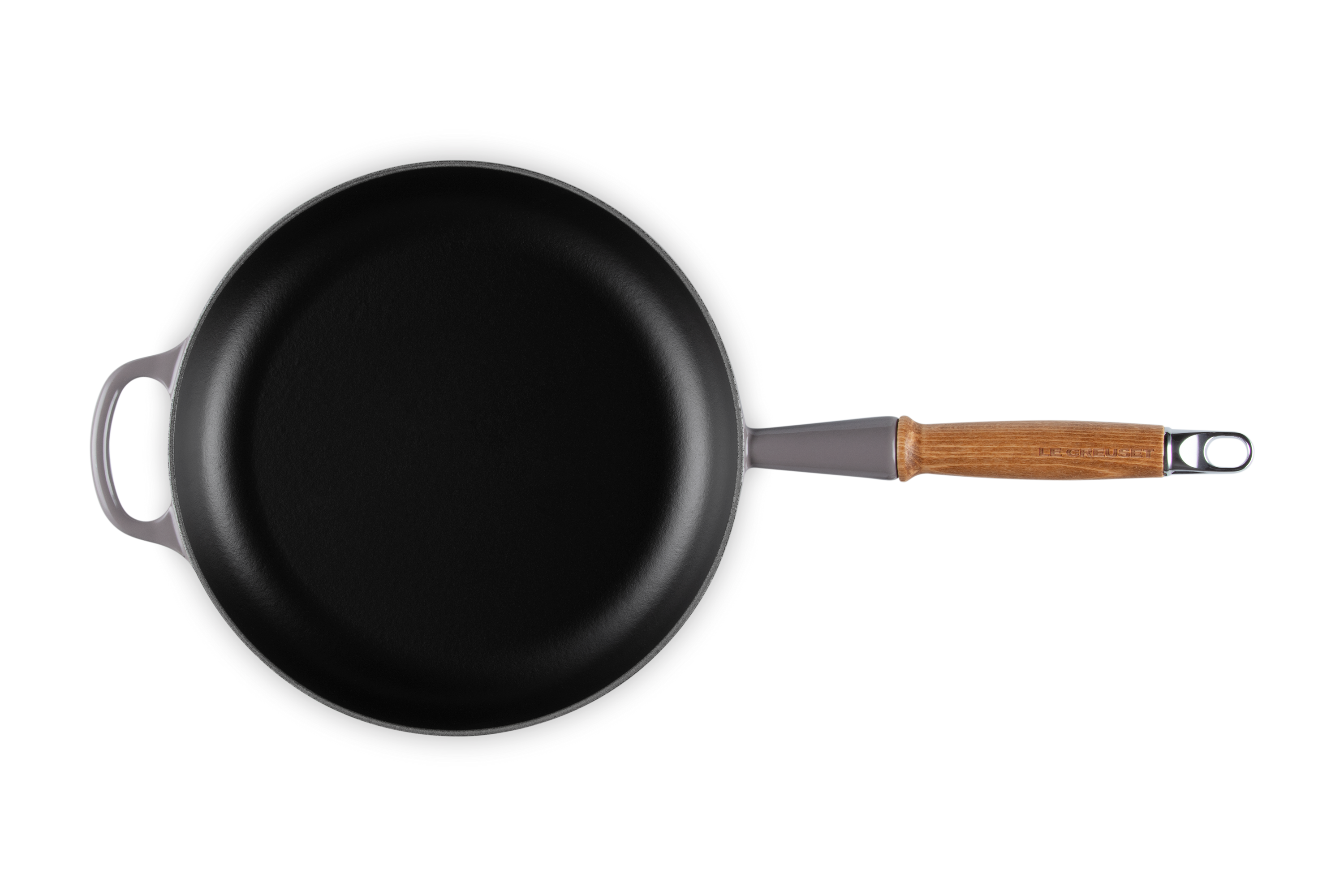 Le Creuset Brat- und Servierpfanne Signature mit Holzgriff flint 26cm - Produktbild 6