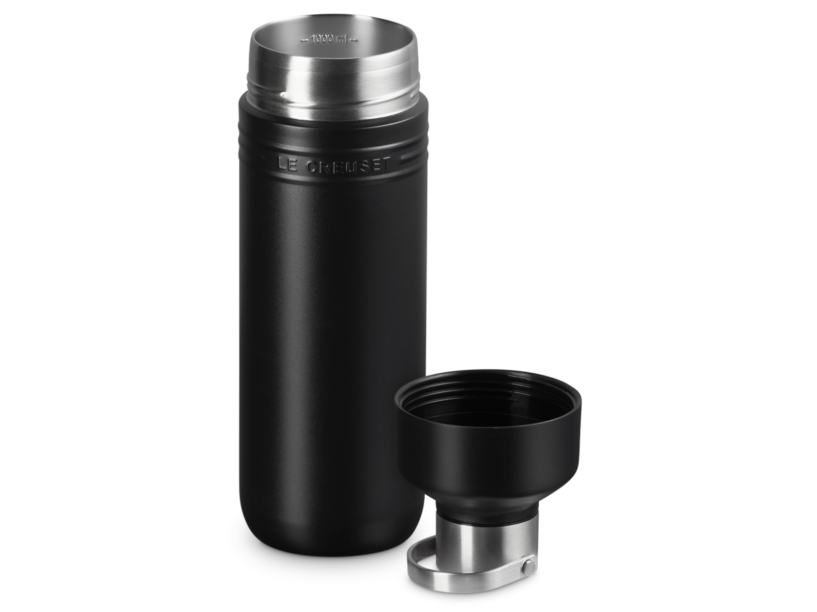 Le Creuset On The Go Trinkflasche schwarz matt 1l - Produktbild 4