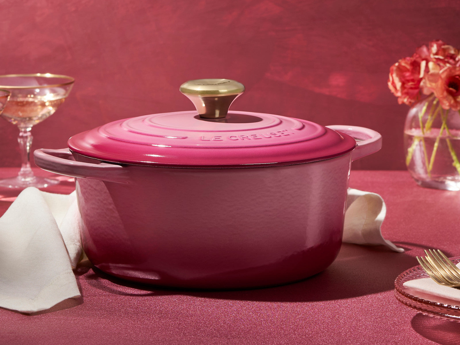 Le Creuset Bräter Signature rund berry 24cm - Produktbild 8
