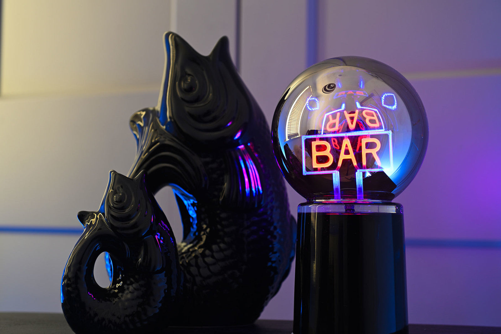 Giftcompany Glowmance LED-Leuchtkugel Neonlicht Good vibes schwarz 21cm - Produktbild 4