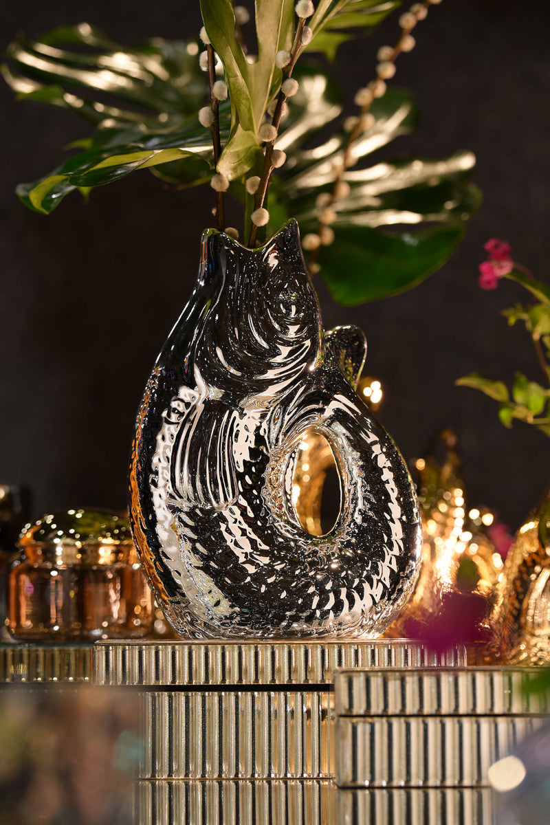 Giftcompany Monsieur Carafon Vase / Karaffe Fisch S silber 1,2l - Produktbild 4