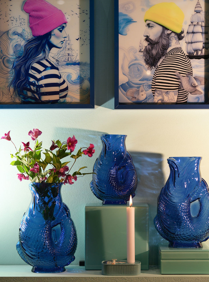 Giftcompany Jacquard Fischvase S blau 24cm - Produktbild 3