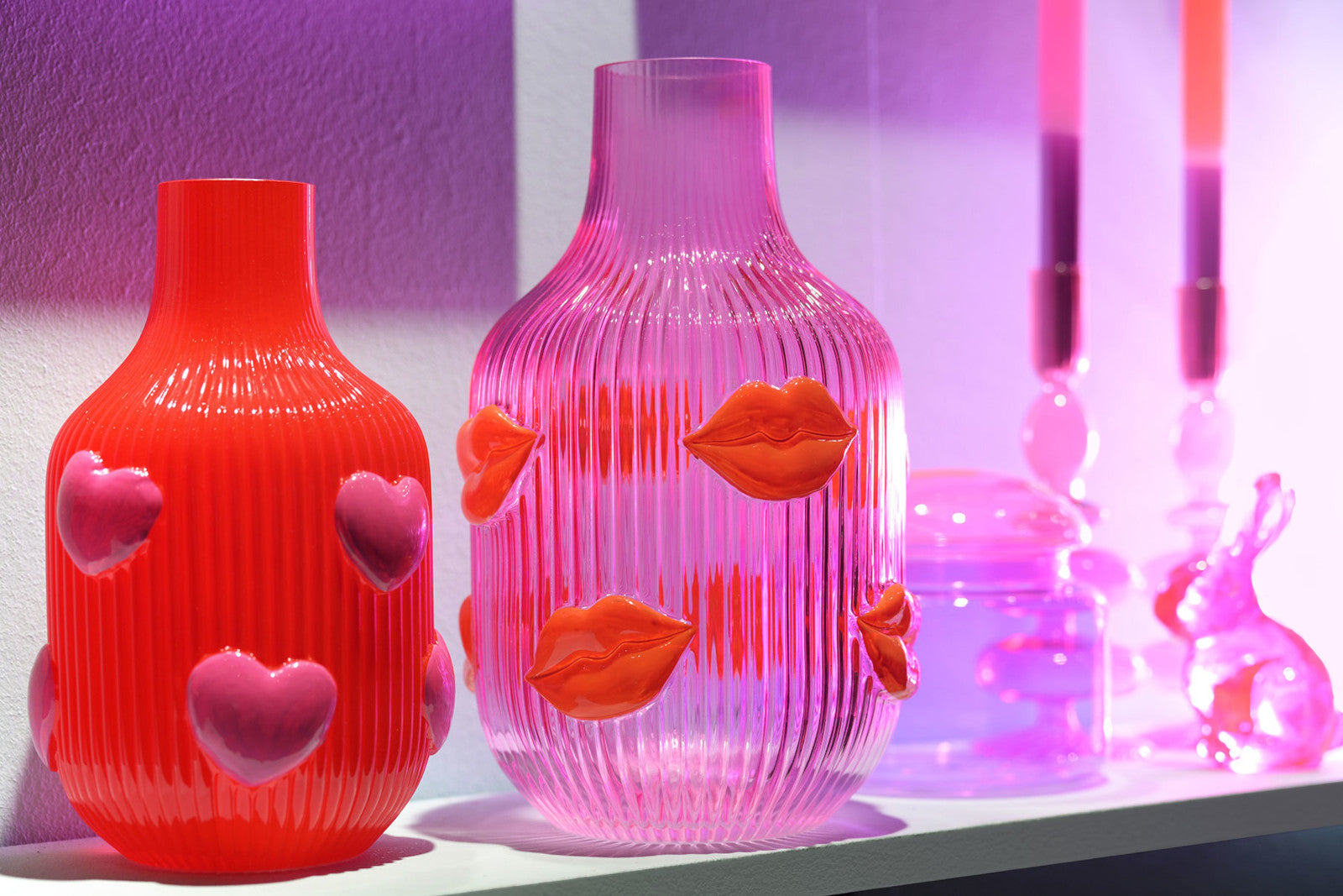 Giftcomany L'amour Vase Lippen transparent 30cm - Produktbild 3