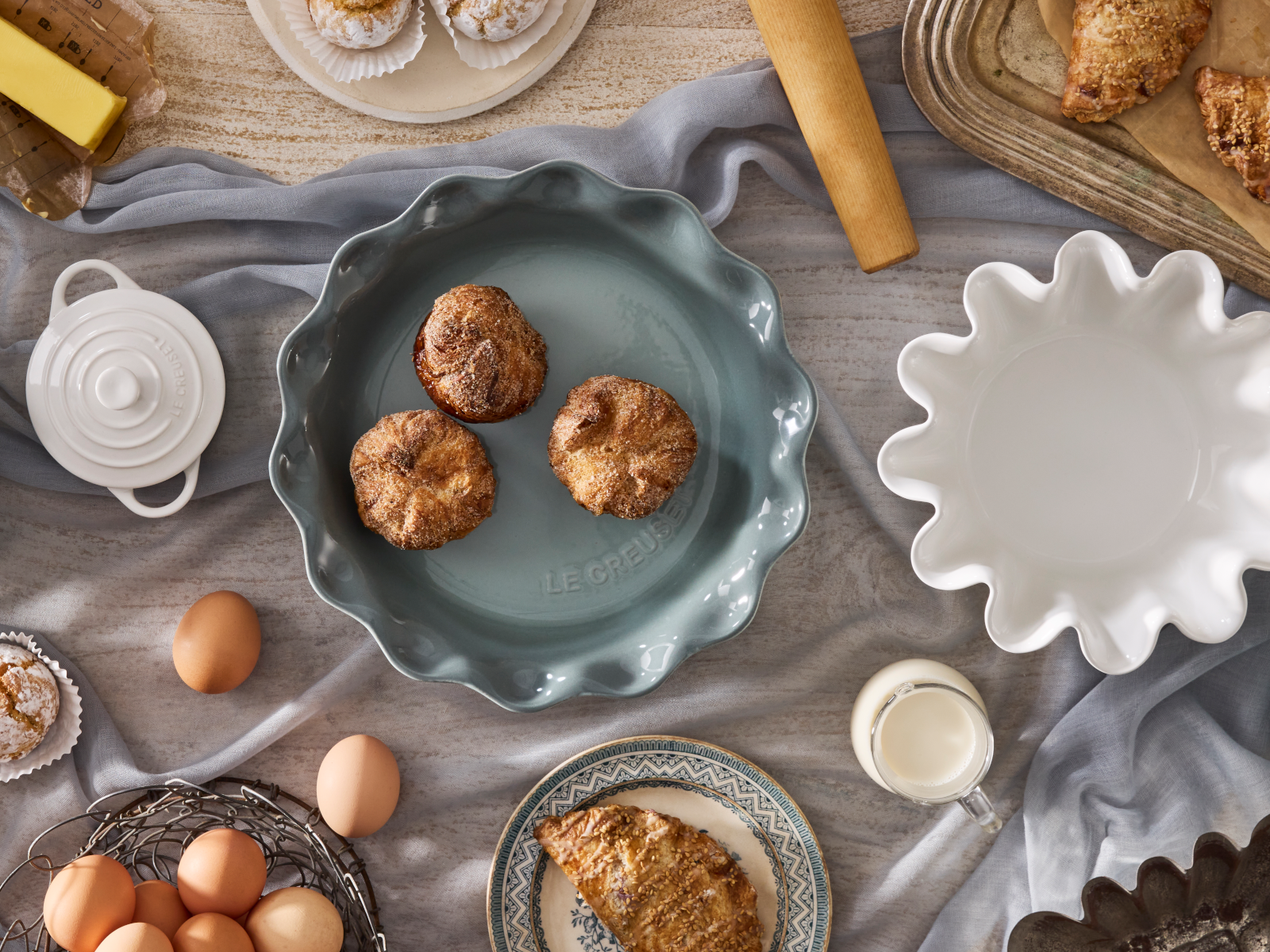 Le Creuset Pie-Form flint 23cm - Produktbild 6