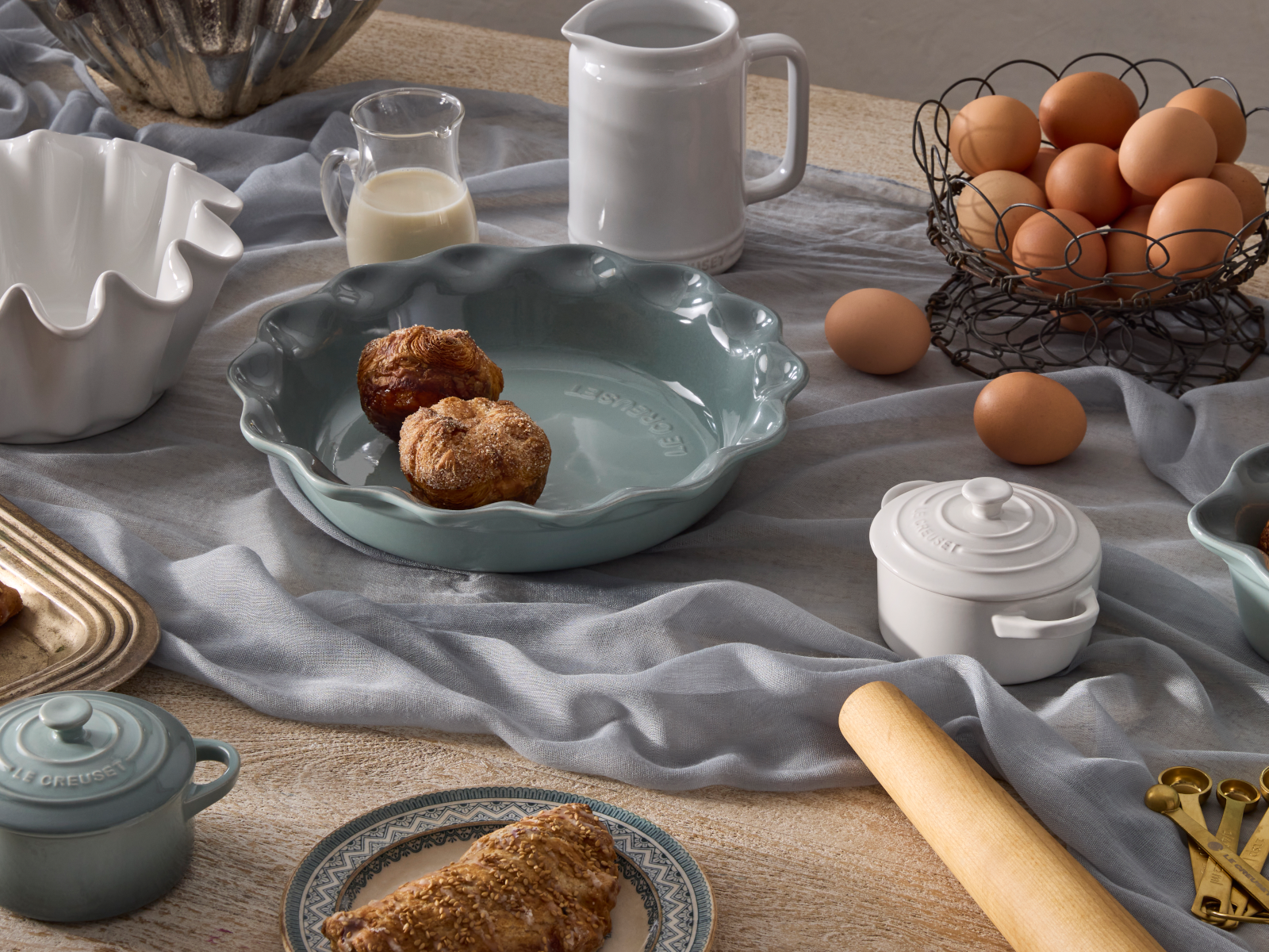 Le Creuset Pie-Form flint 23cm - Produktbild 7