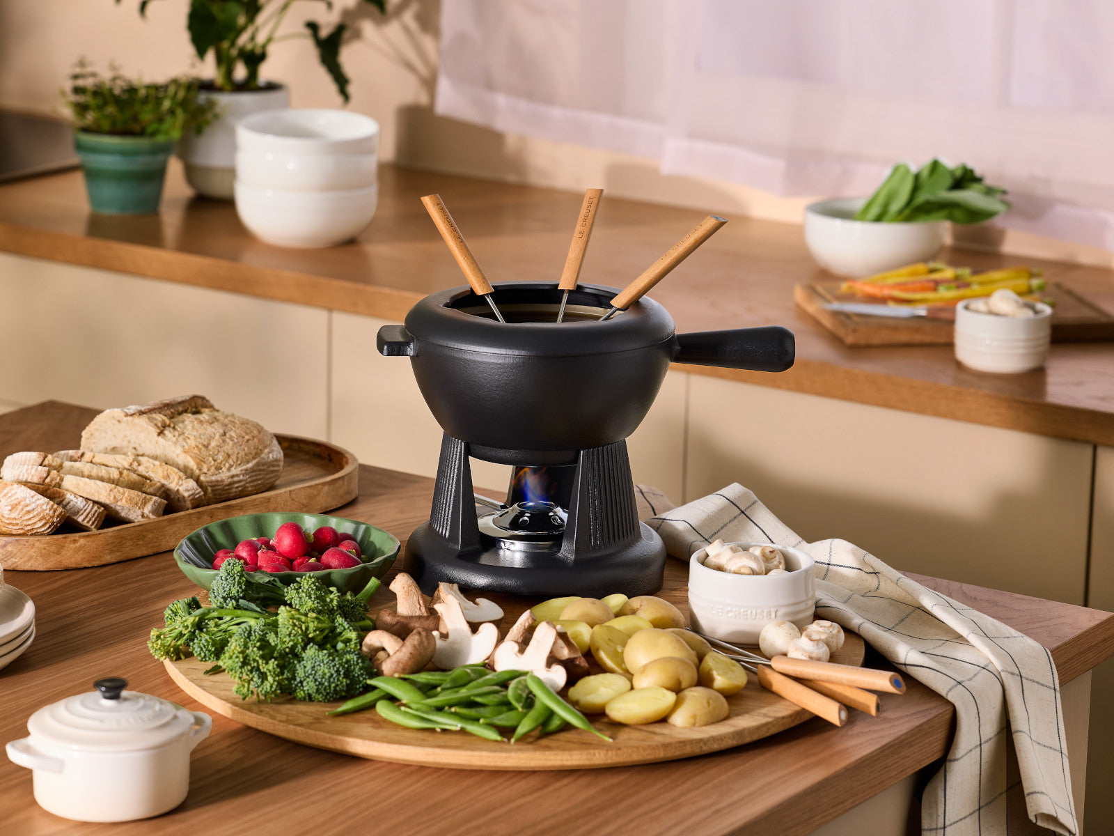 Le Creuset Käsefondue sea salt 2l - Produktbild 3