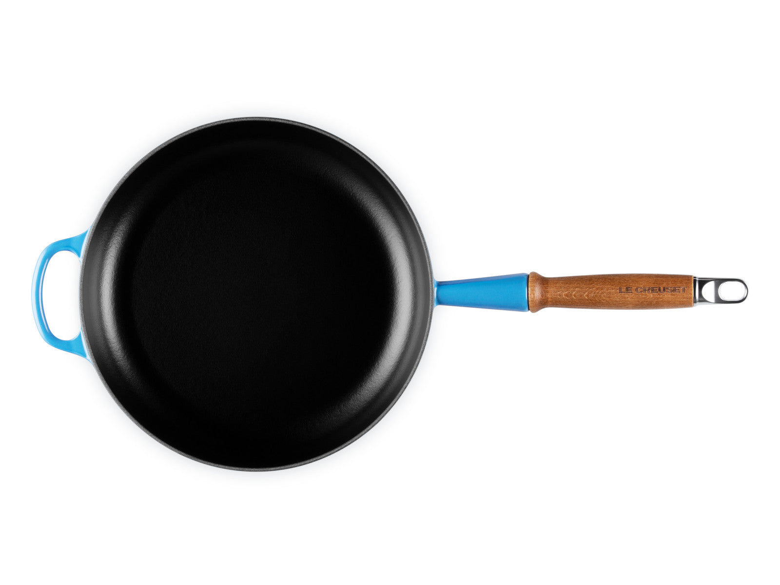 Le Creuset Brat- und Servierpfanne Signature mit Holzgriff azure 26cm - Produktbild 3