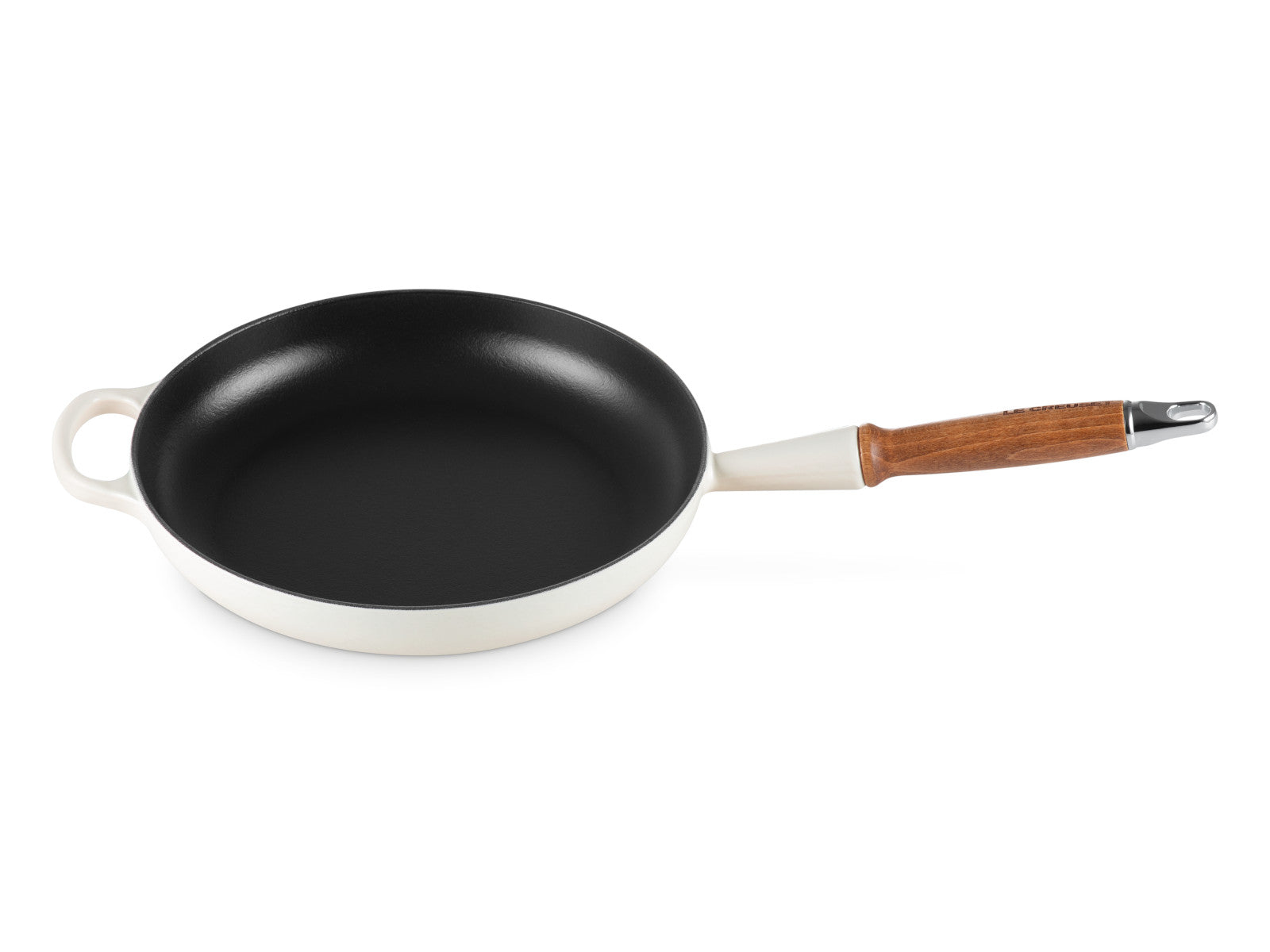 Le Creuset Brat- und Servierpfanne Signature mit Holzgriff meringue 26cm - Produktbild 2