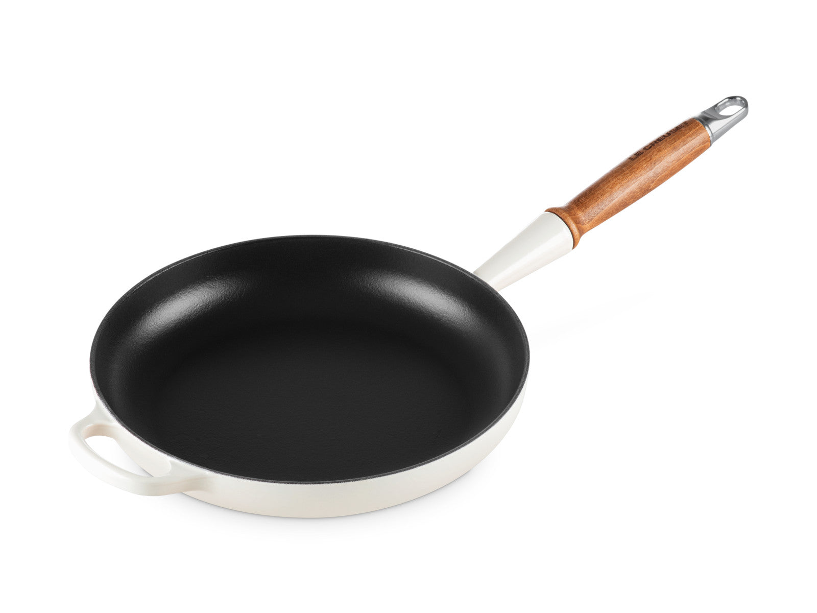 Le Creuset Brat- und Servierpfanne Signature mit Holzgriff meringue 26cm - Produktbild 6