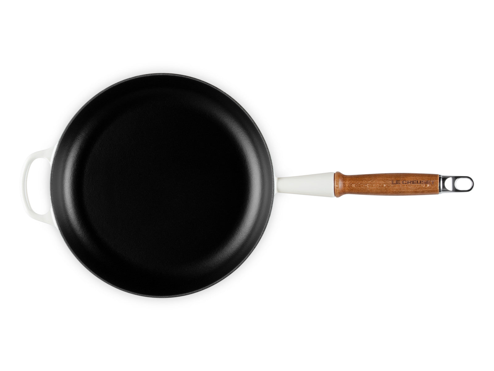 Le Creuset Brat- und Servierpfanne Signature mit Holzgriff meringue 26cm - Produktbild 4