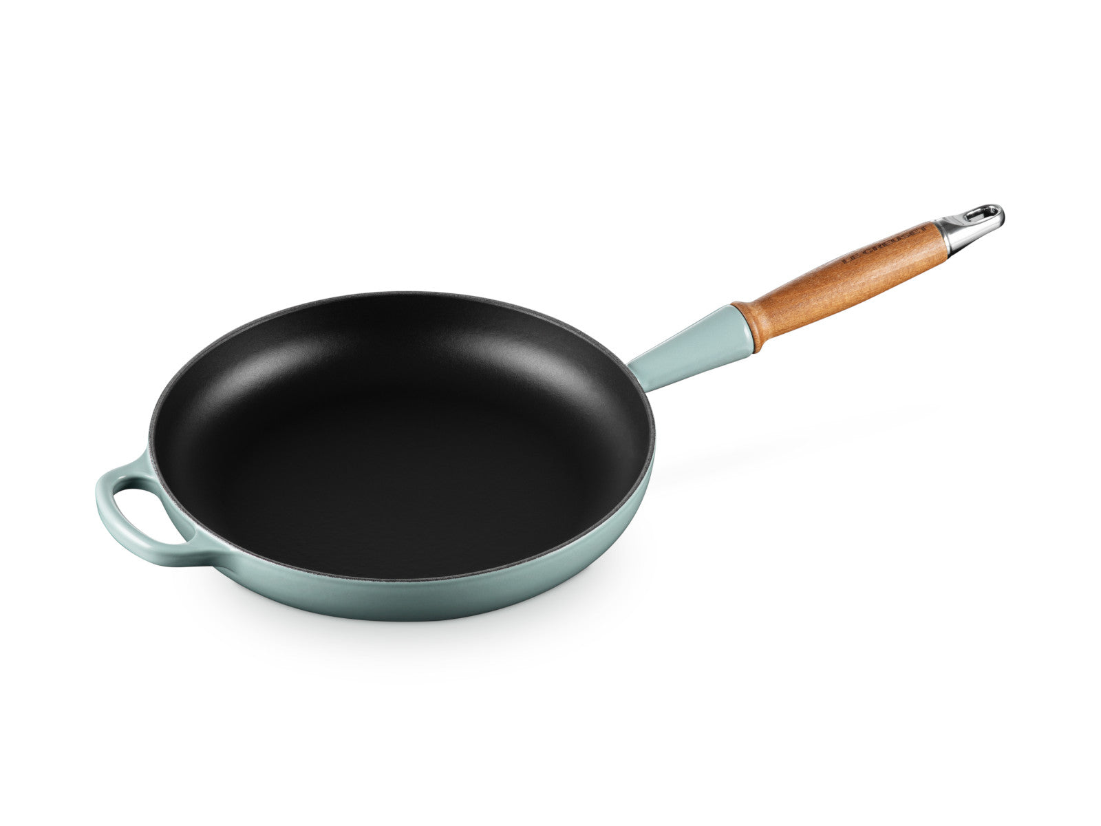 Le Creuset Brat- und Servierpfanne Signature mit Holzgriff sea salt 26cm - Produktbild 4