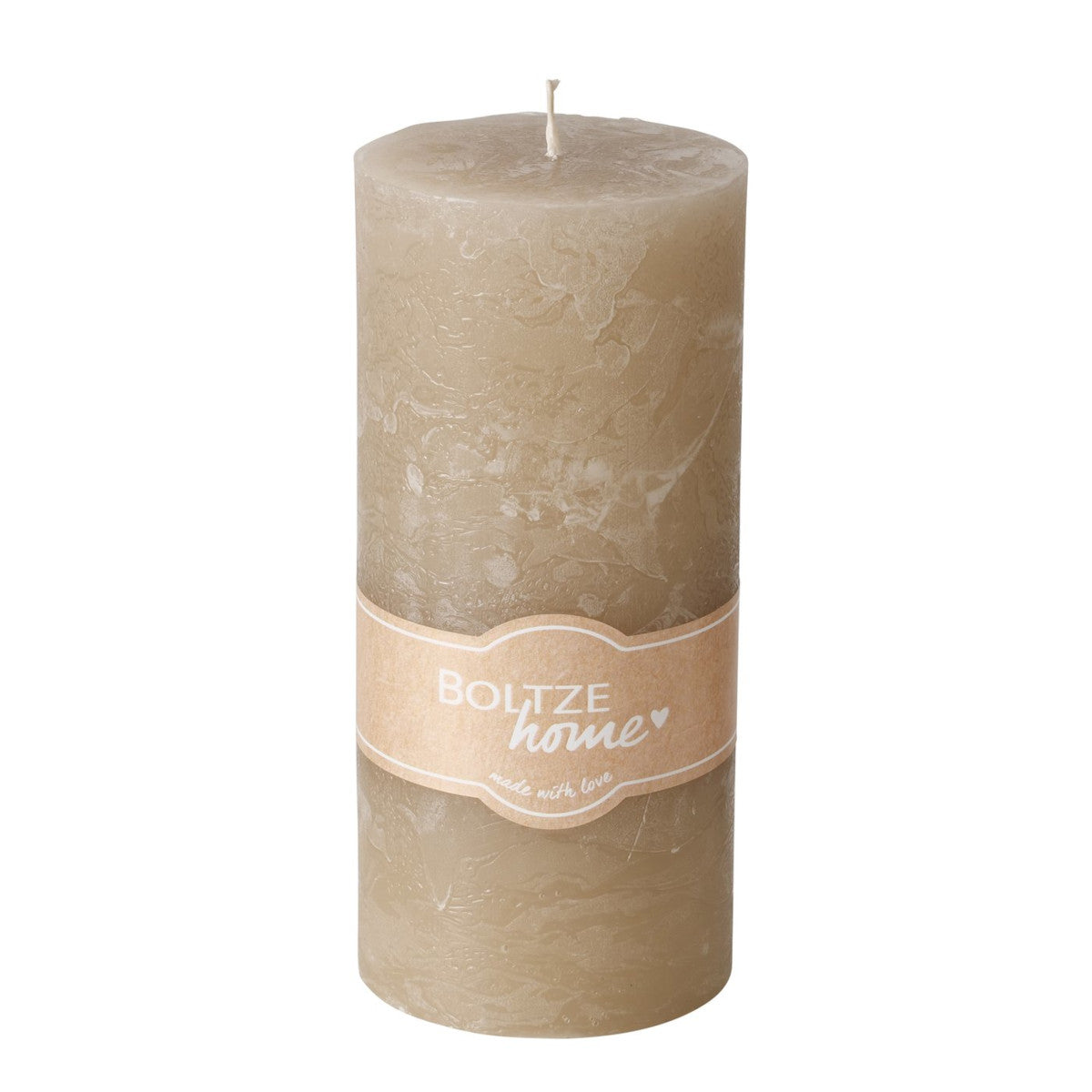 Boltze Casual Stumpenkerze beige 15cm (1 Stück) - Produktbild 2