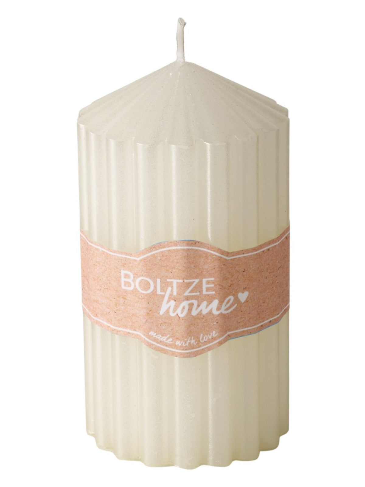 Boltze Classic Stumpenkerze Gleamy champagner 13cm