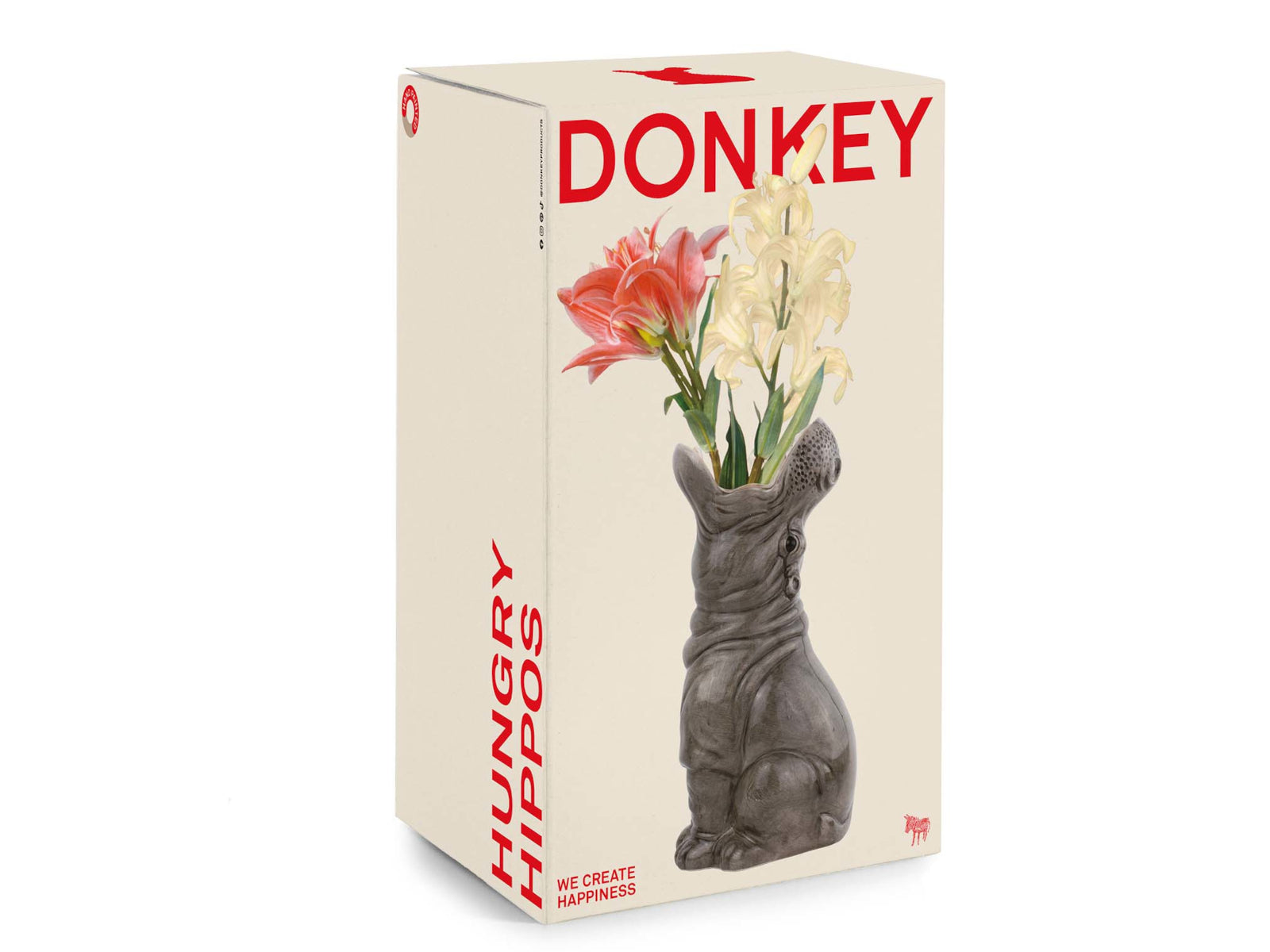 Donkey Products Hungry Hippos Vase grau 30cm - Produktbild 6