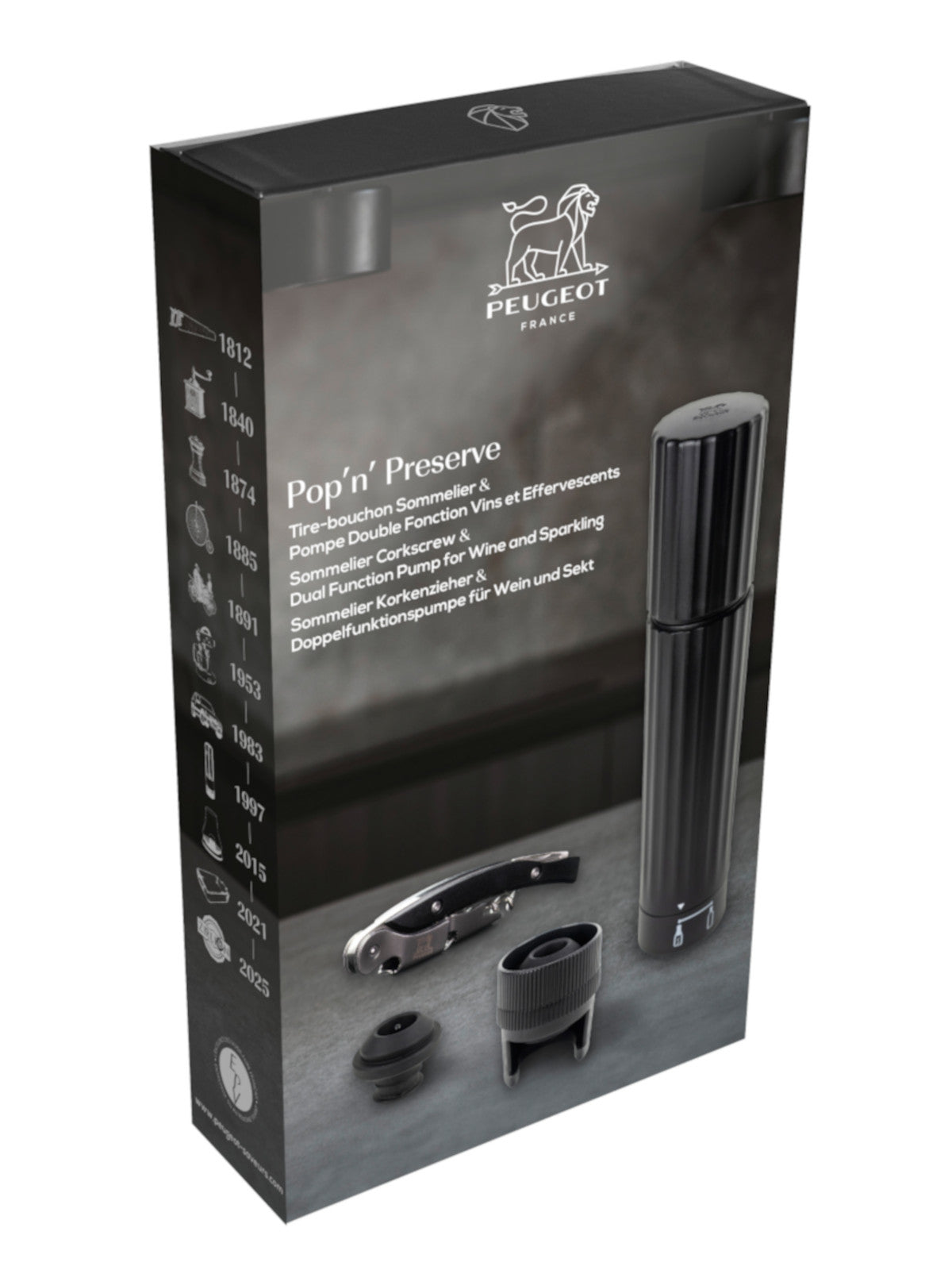 PEUGEOT POP'N PRESERVE Sommelier Malbec & Pumpe Preserve Duo Set 4tlg - Produktbild 2