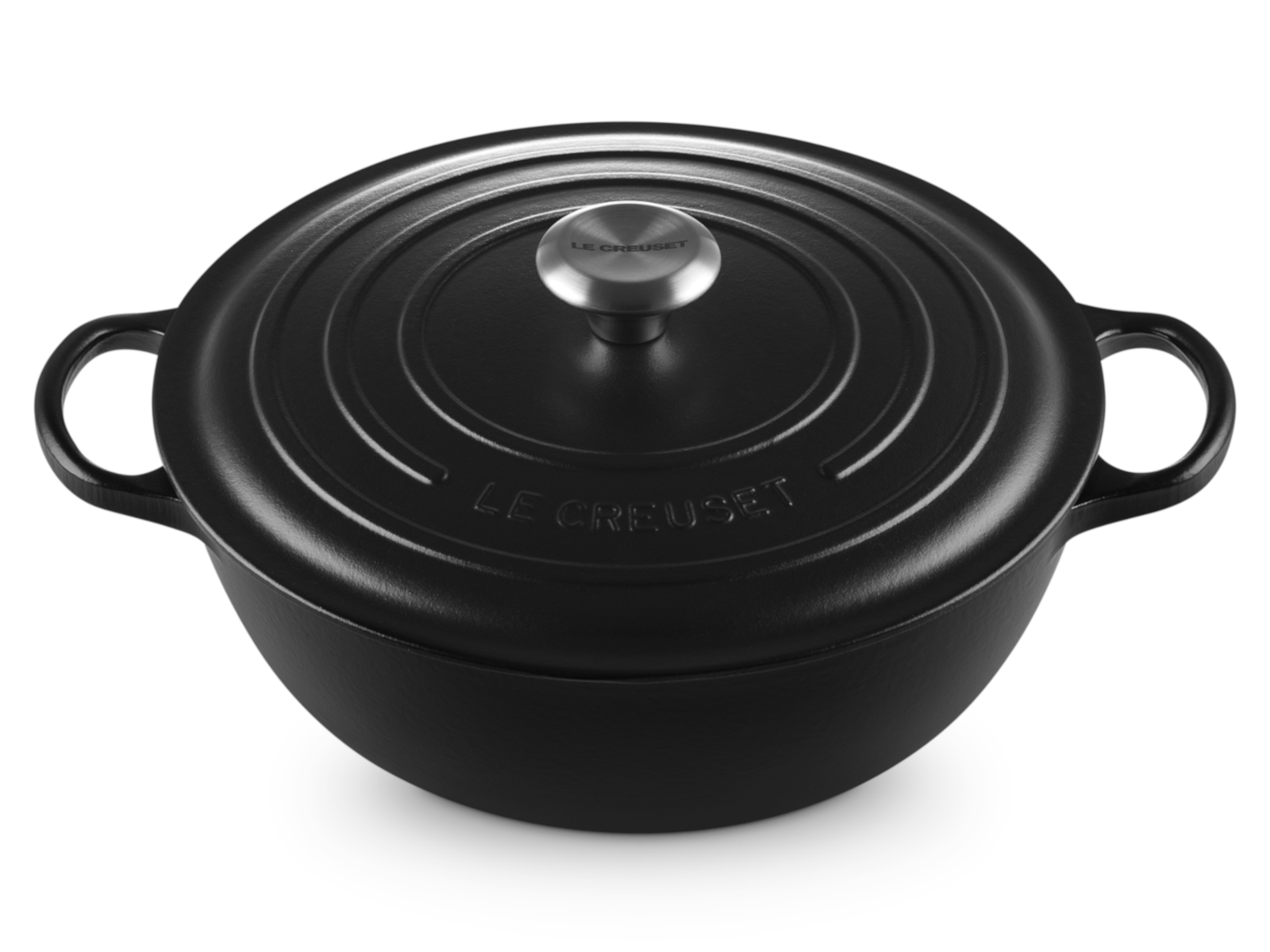 Le Creuset Bräter La Marmite Signature rund schwarz matt 28cm - Produktbild 4