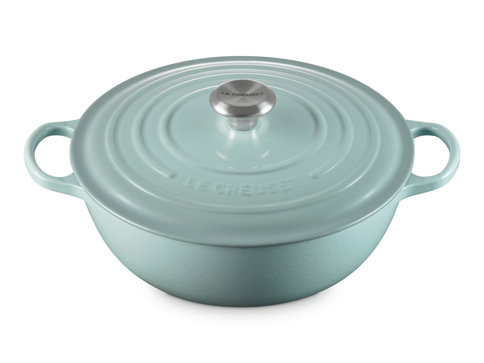 Le Creuset Bräter La Marmite Signature rund sea salt 28cm - Produktbild 4
