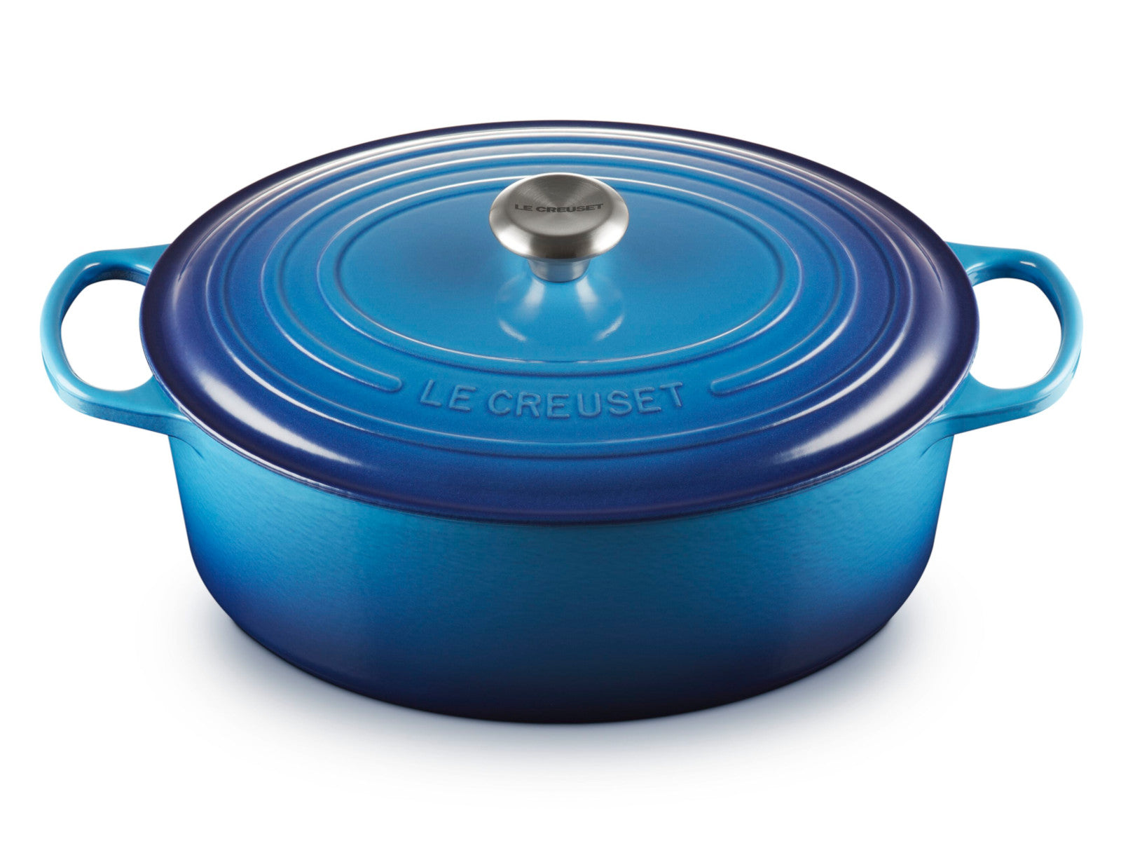 Le Creuset Bräter Signature oval azure  33cm - Produktbild 4