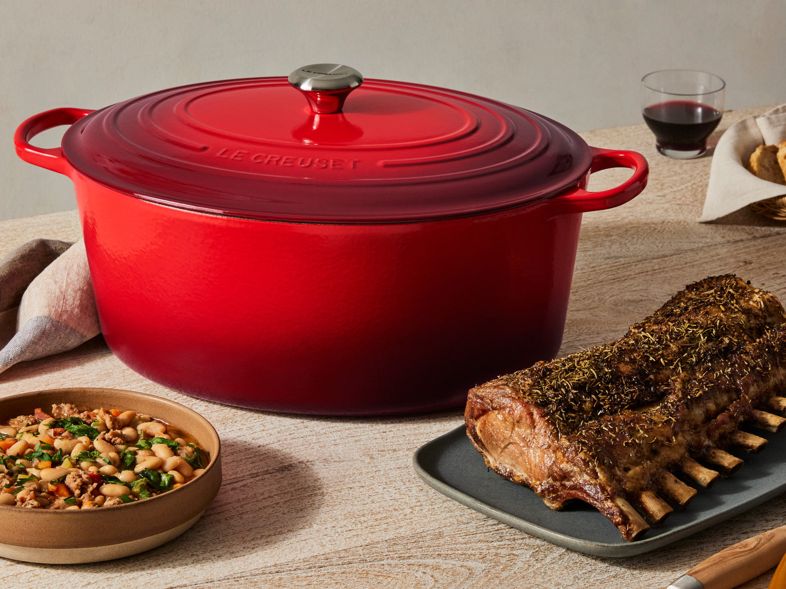 Le Creuset Bräter Signature oval kirschrot 40cm - Produktbild 6