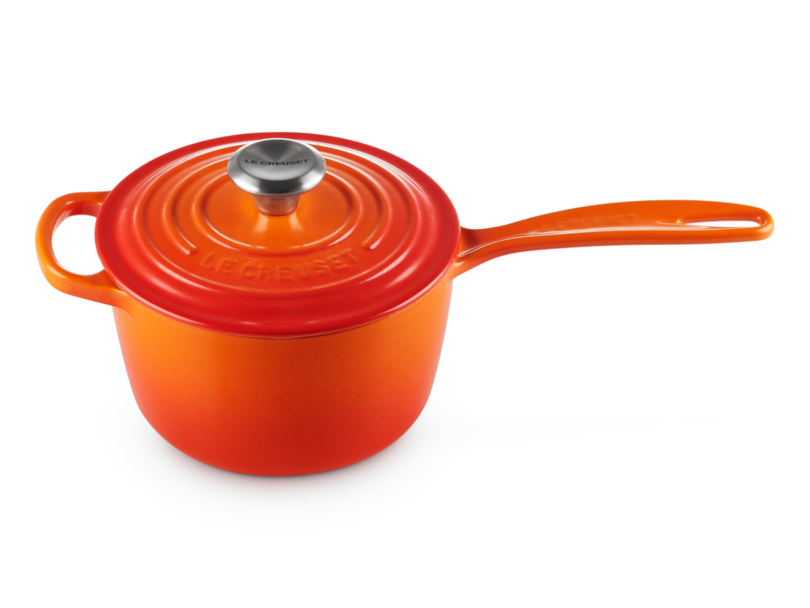 Le Creuset Stielkasserolle Signature rund ofenrot 16cm - Produktbild 2