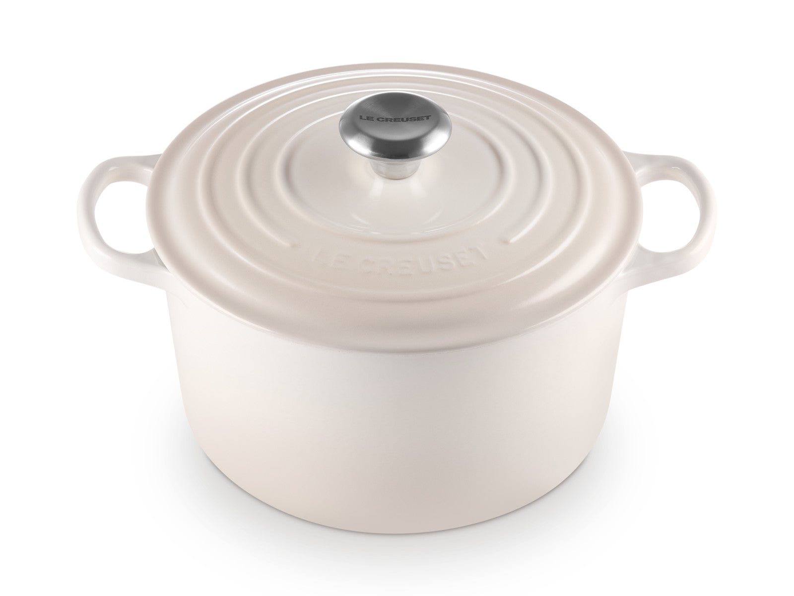 Le Creuset Bräter hoch Signature rund meringue 24cm - Produktbild 5