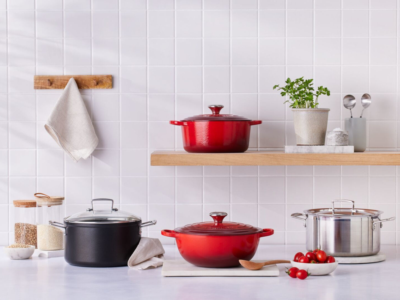 Le Creuset Sauteuse Signature rund kirschrot 24cm - Produktbild 7