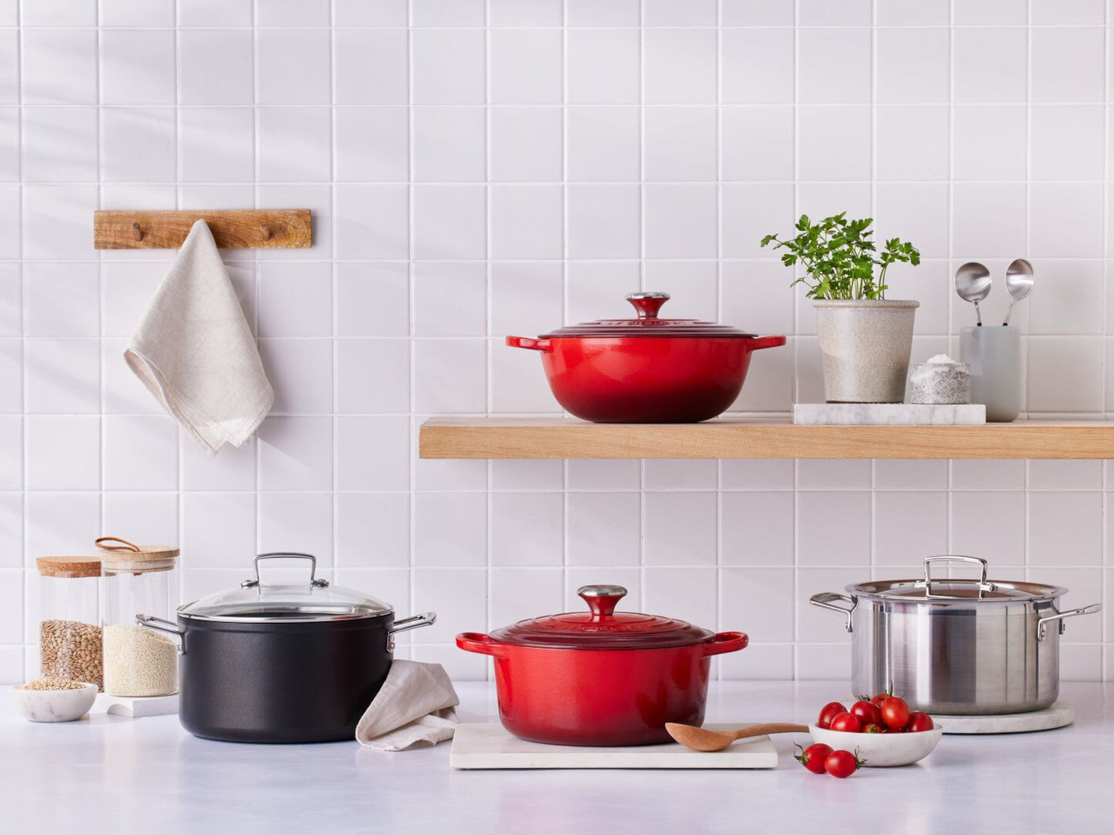 Le Creuset Sauteuse Signature rund kirschrot 24cm - Produktbild 6