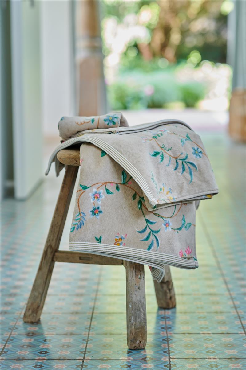 Les Fleurs Duschtuch khaki 70x140cm (1 Stück) - Produktbild 4
