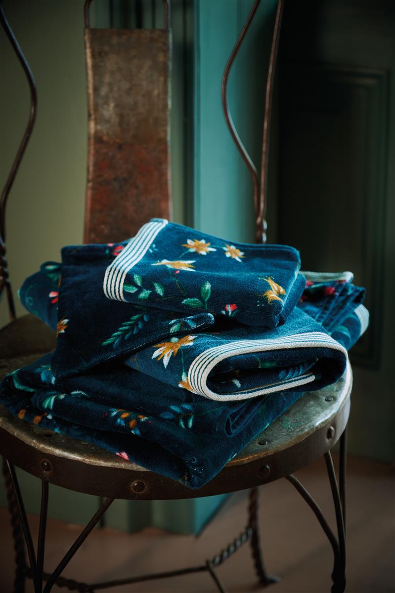 PIP STUDIO Les Fleurs Duschtuch dark blue 70x140cm (1 Stück) - Produktbild 2