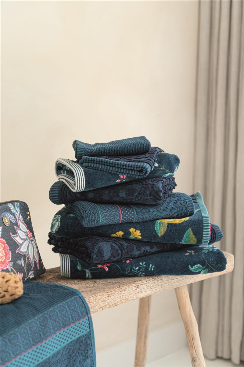 PIP STUDIO Les Fleurs Handtuch dark blue 55x100cm (1 Stück) - Produktbild 4