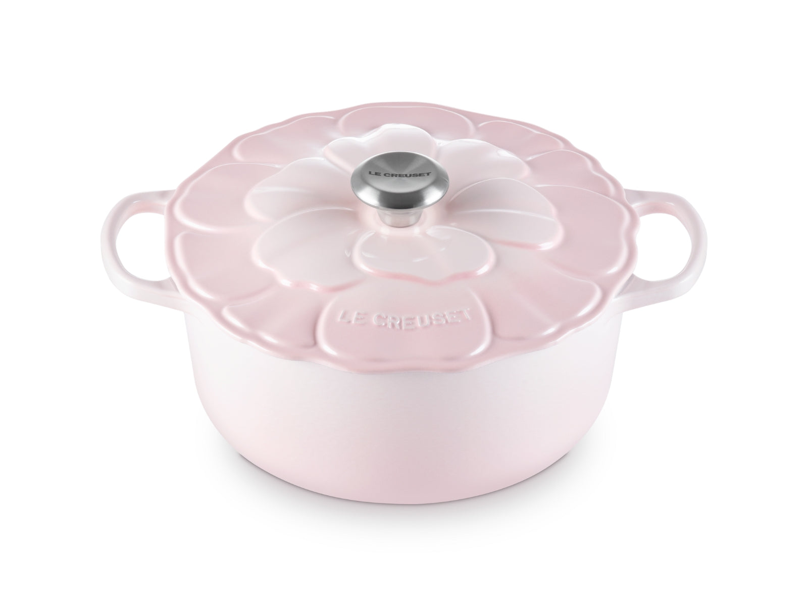 Le Creuset Bräter Blume Signature rund shell pink 26cm