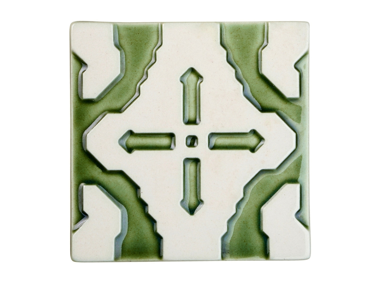 ASA ceramic coaster Untersetzer peubla blanco verde Set 2tlg
