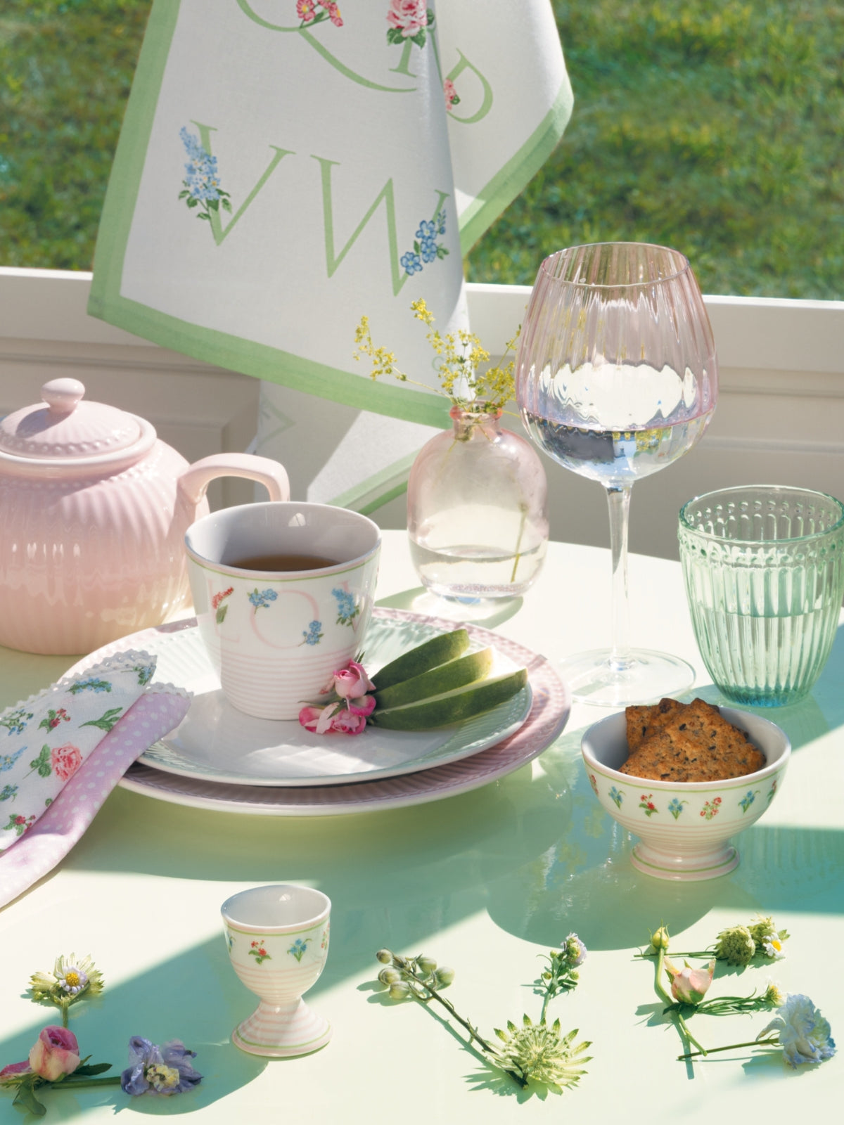 Greengate Agnes Ofenhandschuh mit Stickerei white 31cm - Produktbild 5