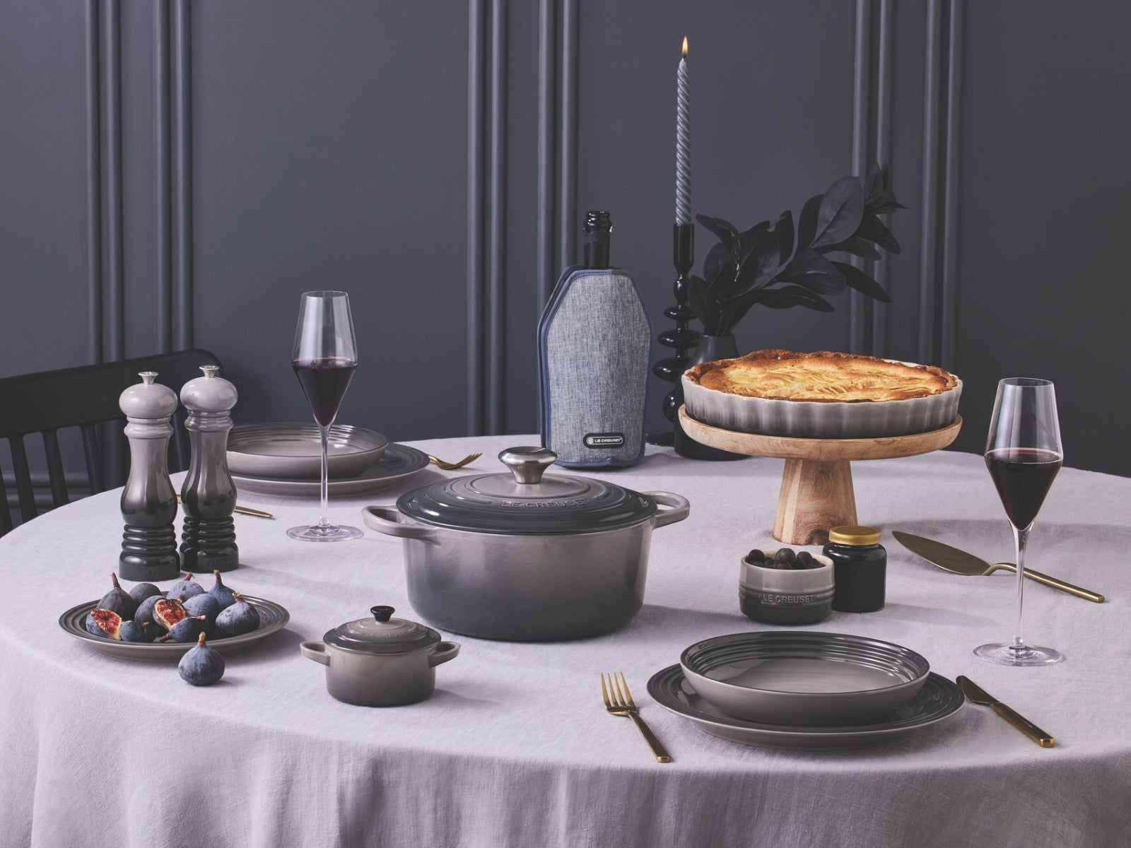Le Creuset Bräter Tradition rund perlgrau 24cm - Produktbild 7