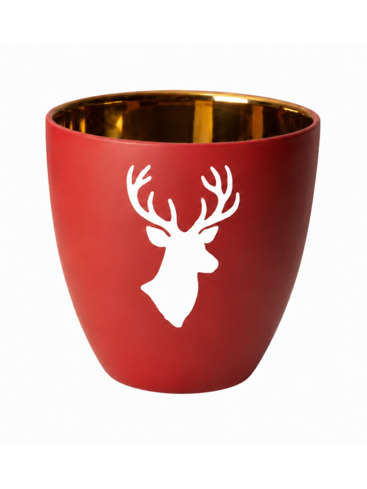 ASA xmas Windlicht Hirschgeweih rot 8cm