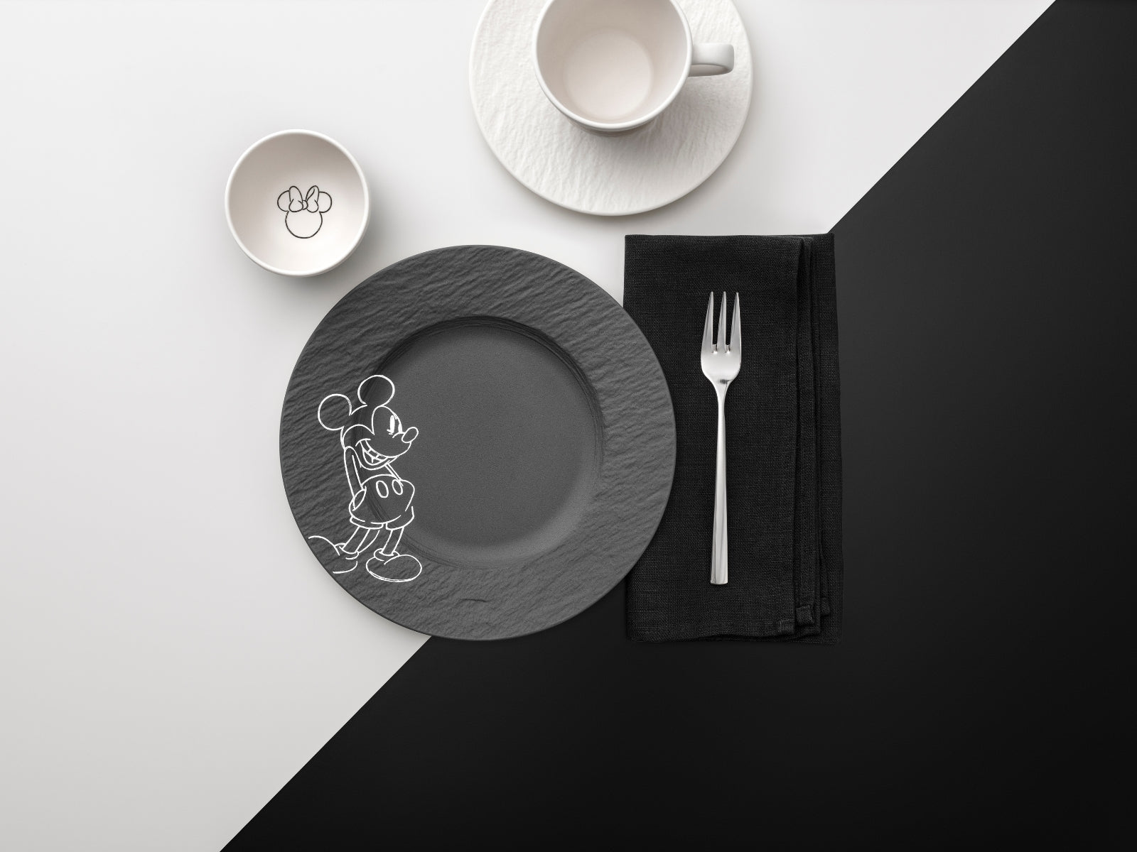 Villeroy & Boch Manufacture Rock - Mickey Mouse Frühstücks-Set 8tlg - Produktbild 5