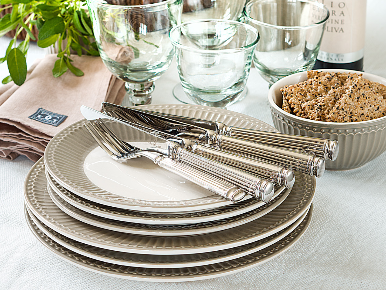 Greengate Alice Speiseteller warm grey 26,5 cm Set6 - Produktbild 3